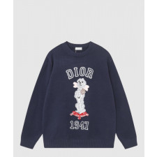 디올 캐시미어 자카드 스웨터