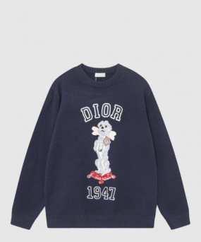 디올 캐시미어 자카드 스웨터