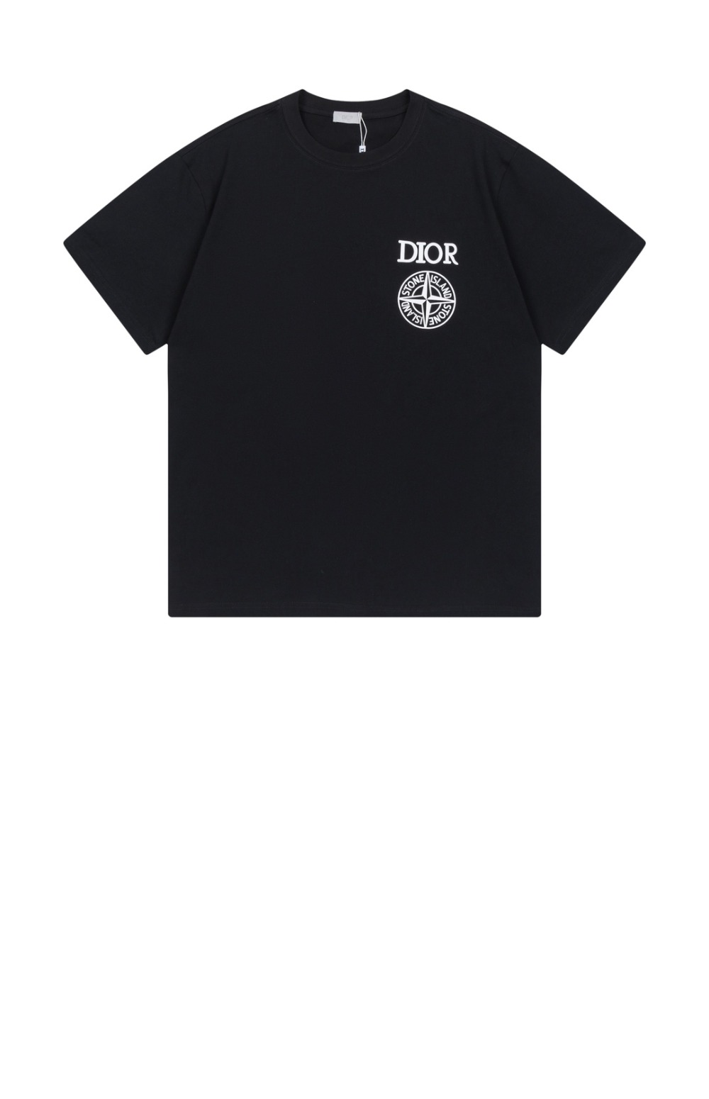 디올 로고 프린트 반팔