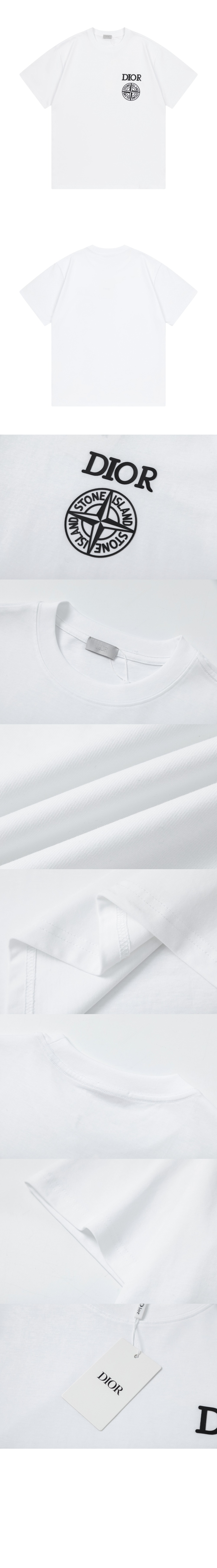 디올 로고 프린트 반팔