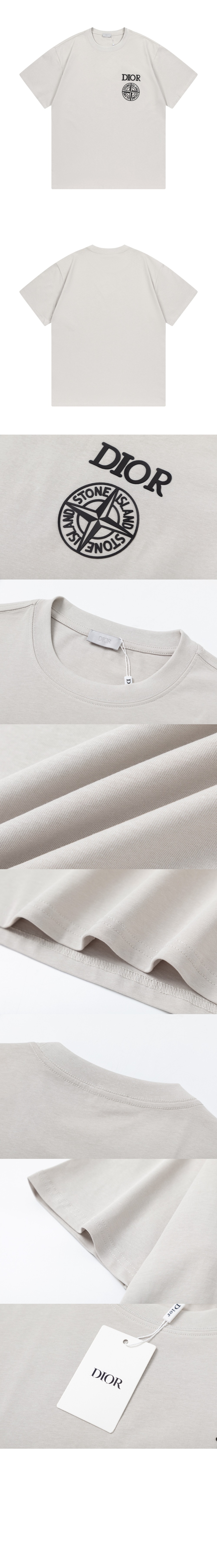 디올 로고 프린트 반팔