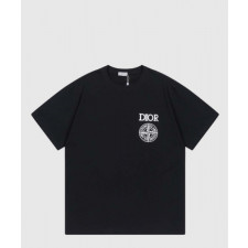 디올 로고 프린트 반팔