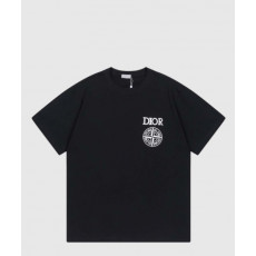 디올 로고 프린트 반팔