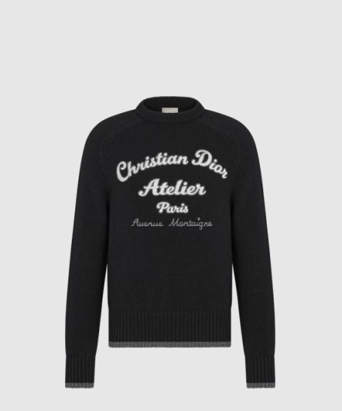 디올 프린트 니트 톱