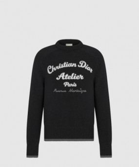 디올 프린트 니트 톱