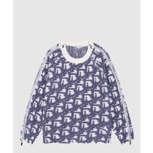 디올 로고 니트 상의