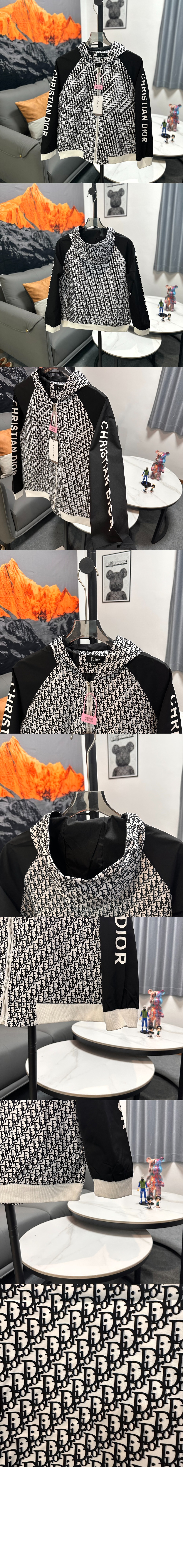 디올 로고 프린트 재킷