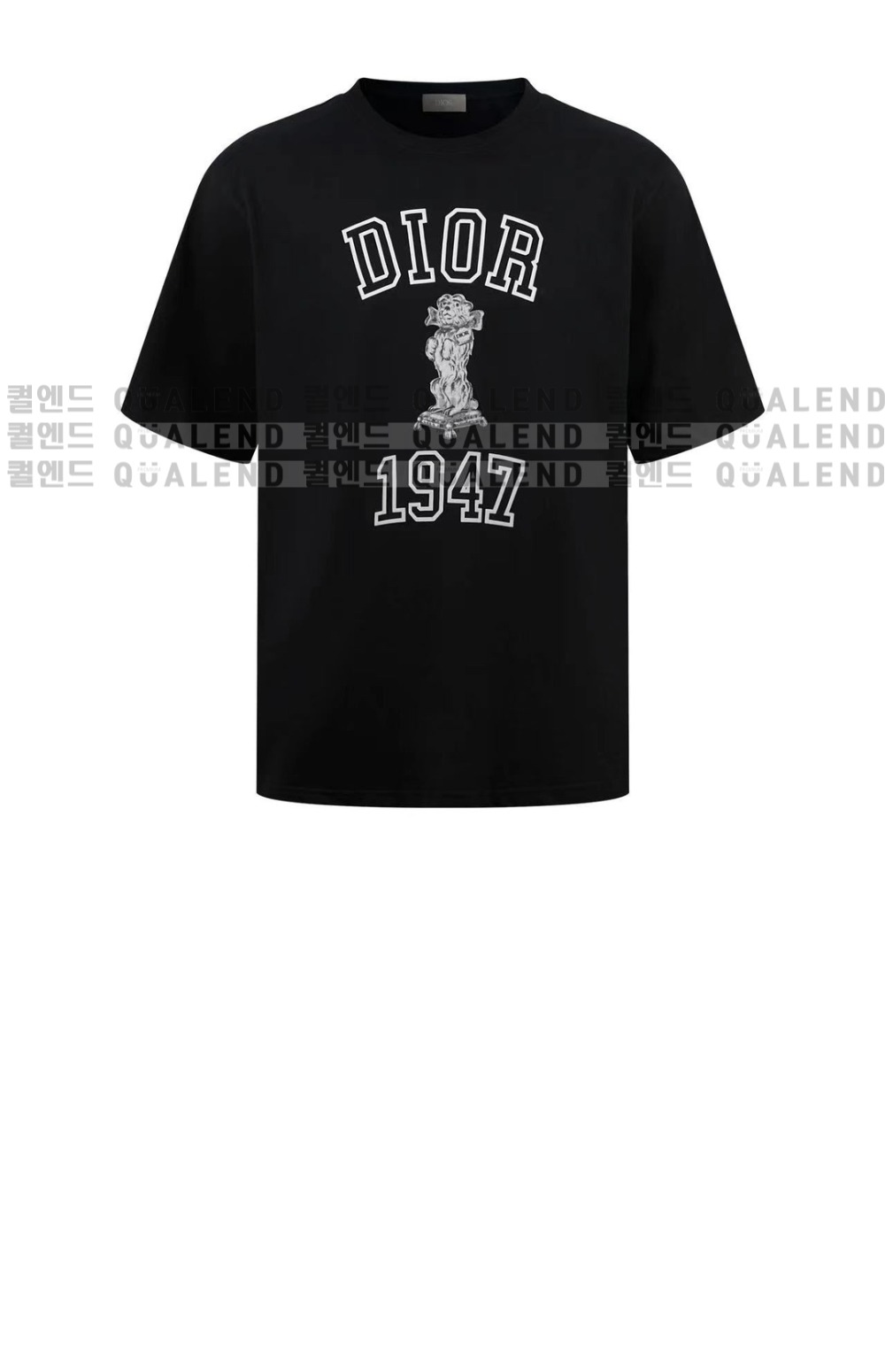 디올 로고 프린트 반팔