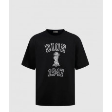 디올 로고 프린트 반팔