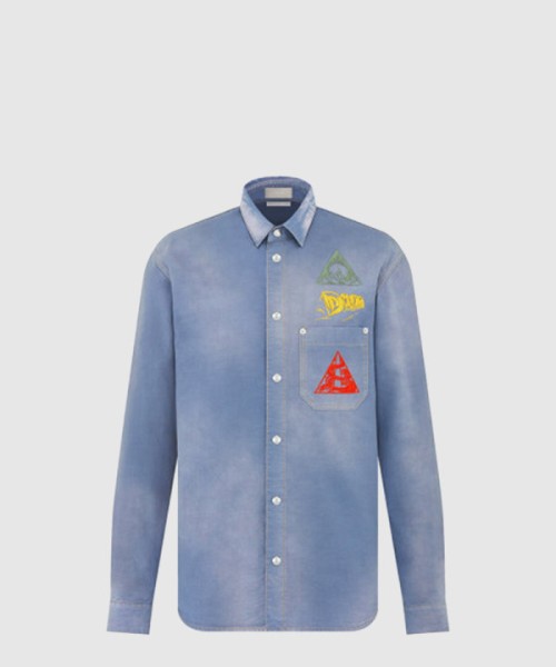 디올 로고 셔츠