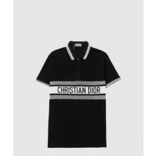 디올 로고 프린트 반팔