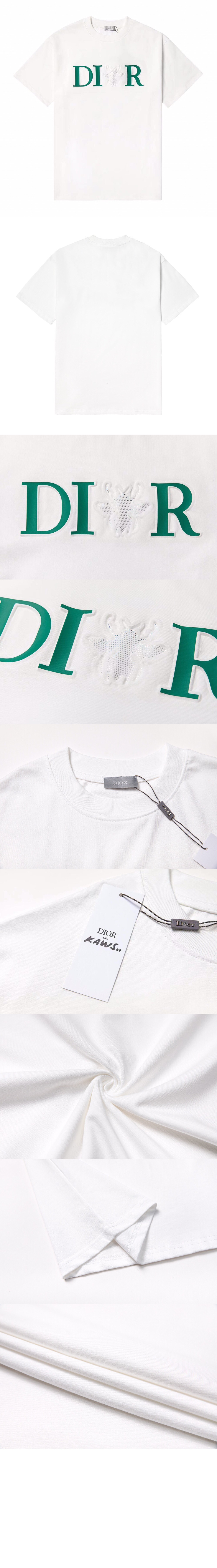 디올 로고 프린트 반팔