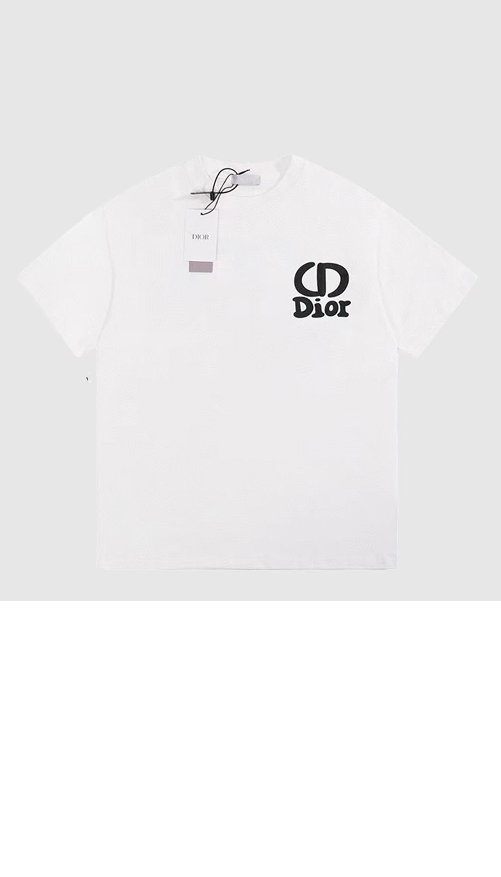 디올 로고 프린트 반팔