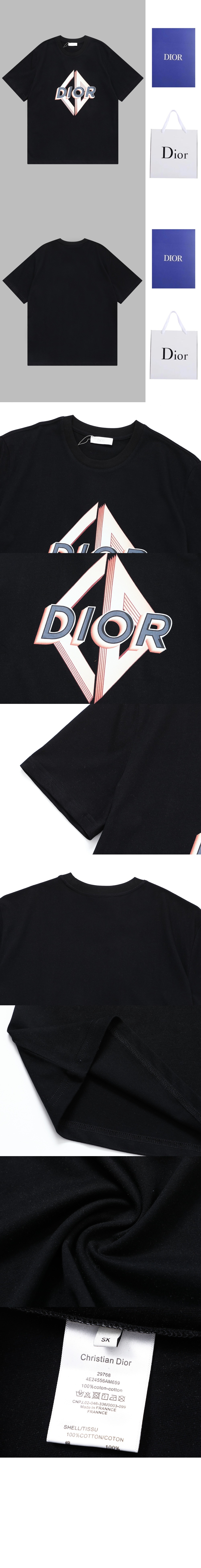 디올 플라워 코튼 톱