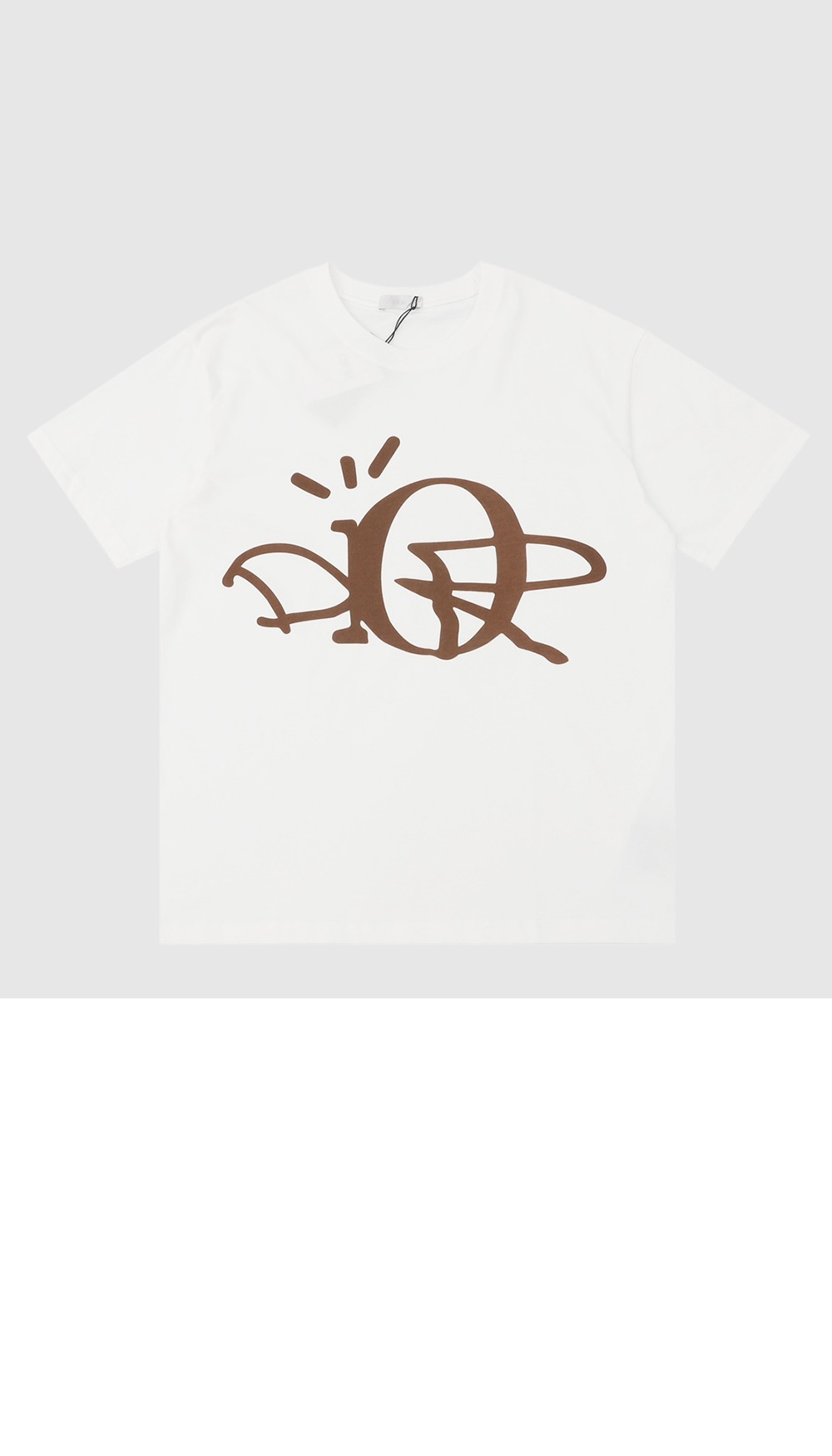 디올 로고 프린트 반팔