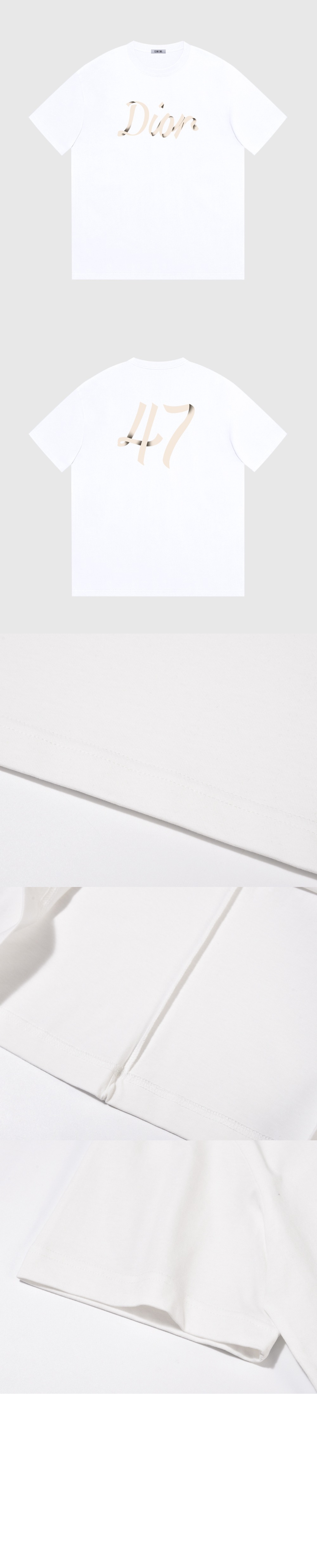 디올 로고 프린트 반팔