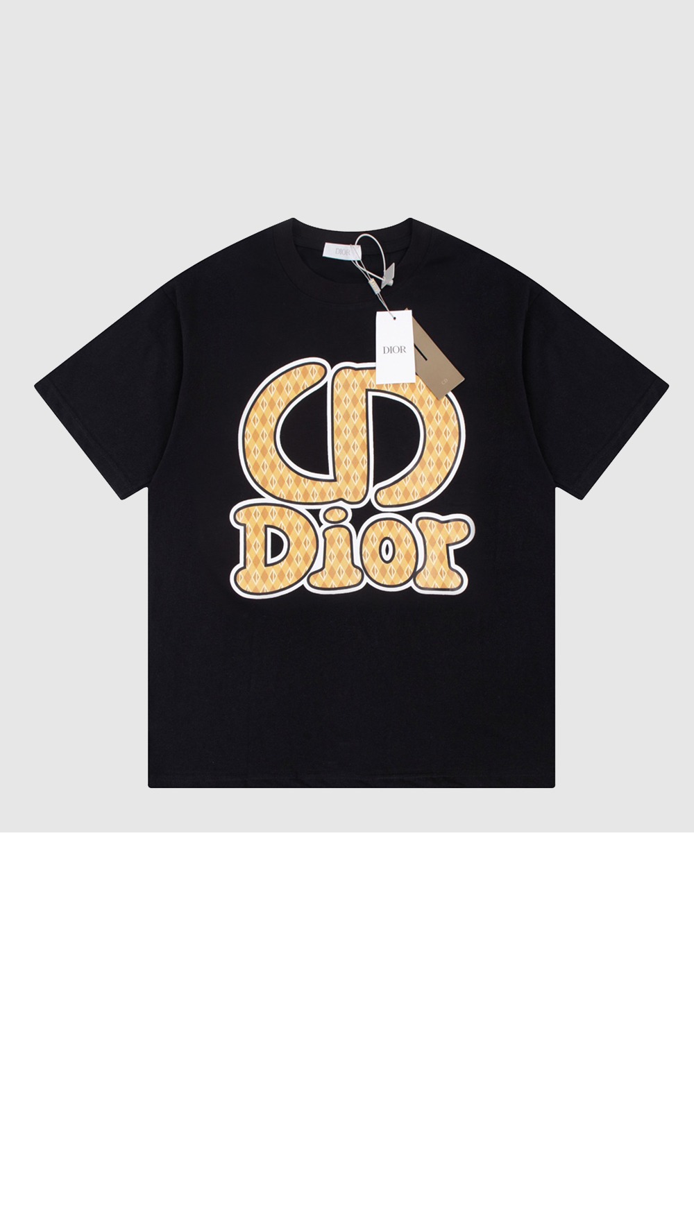 디올 로고 프린트 반팔