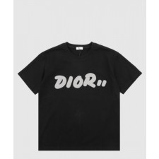 디올 로고 프린트 반팔