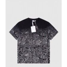 디올 로고 프린트 반팔