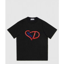 디올 로고 프린트 반팔