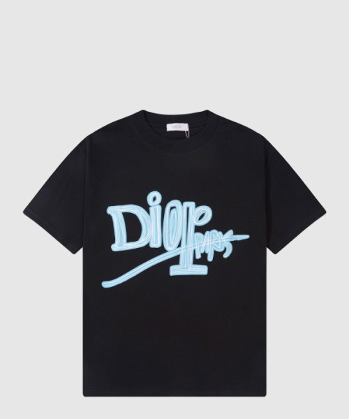 디올 로고 프린트 반팔