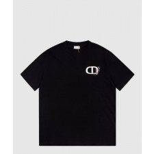 디올 로고 프린트 반팔