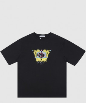 디올 로고 프린트 반팔