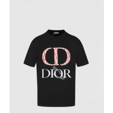 디올 로고 프린트 반팔