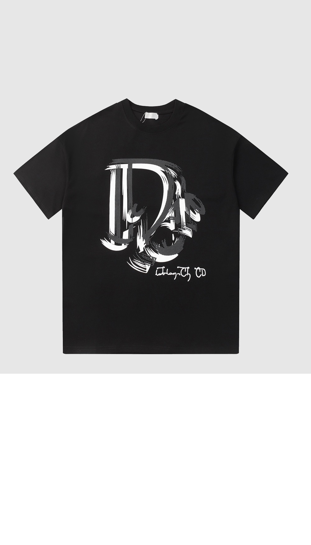 디올 로고 프린트 반팔