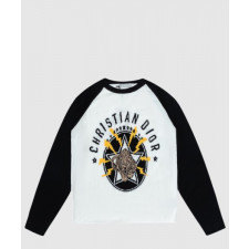 디올 긴팔 프린트 톱