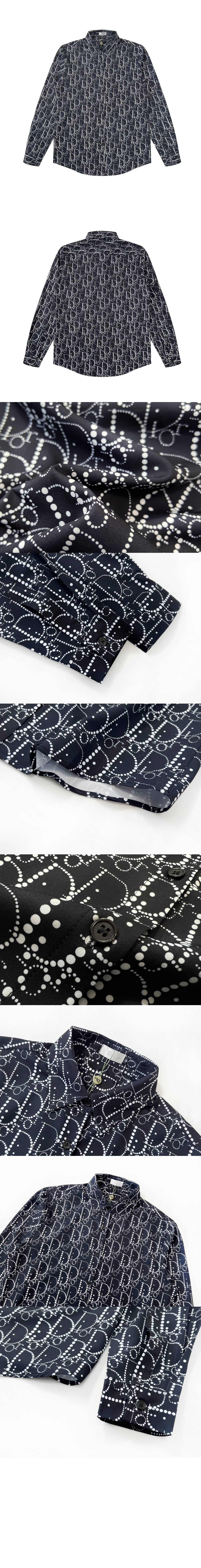 디올 플라워 패턴 셔츠