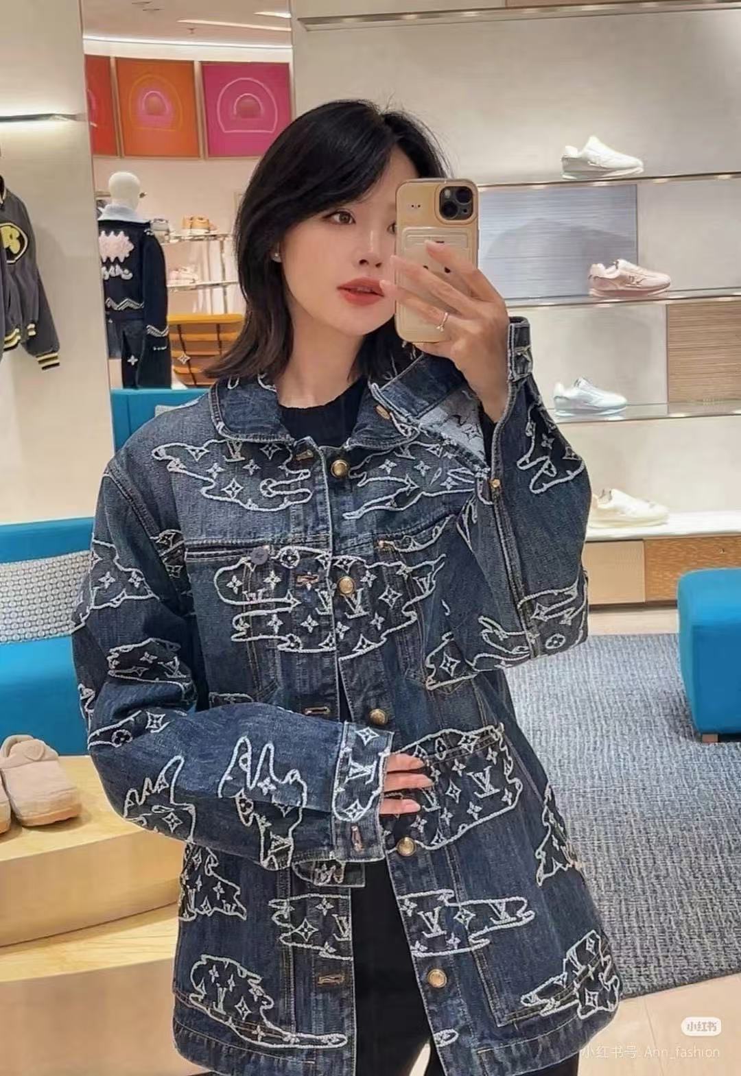 루이비통 청자켓 모노그램 데님 워크웨어 블루종