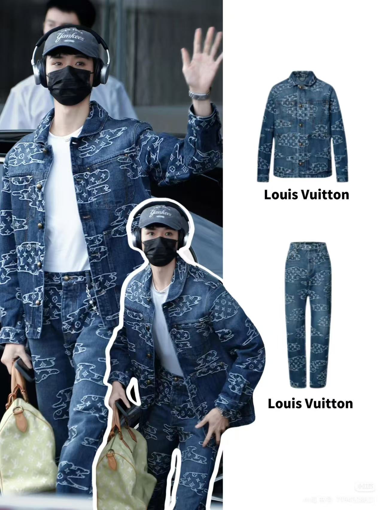 루이비통 청자켓 모노그램 데님 워크웨어 블루종