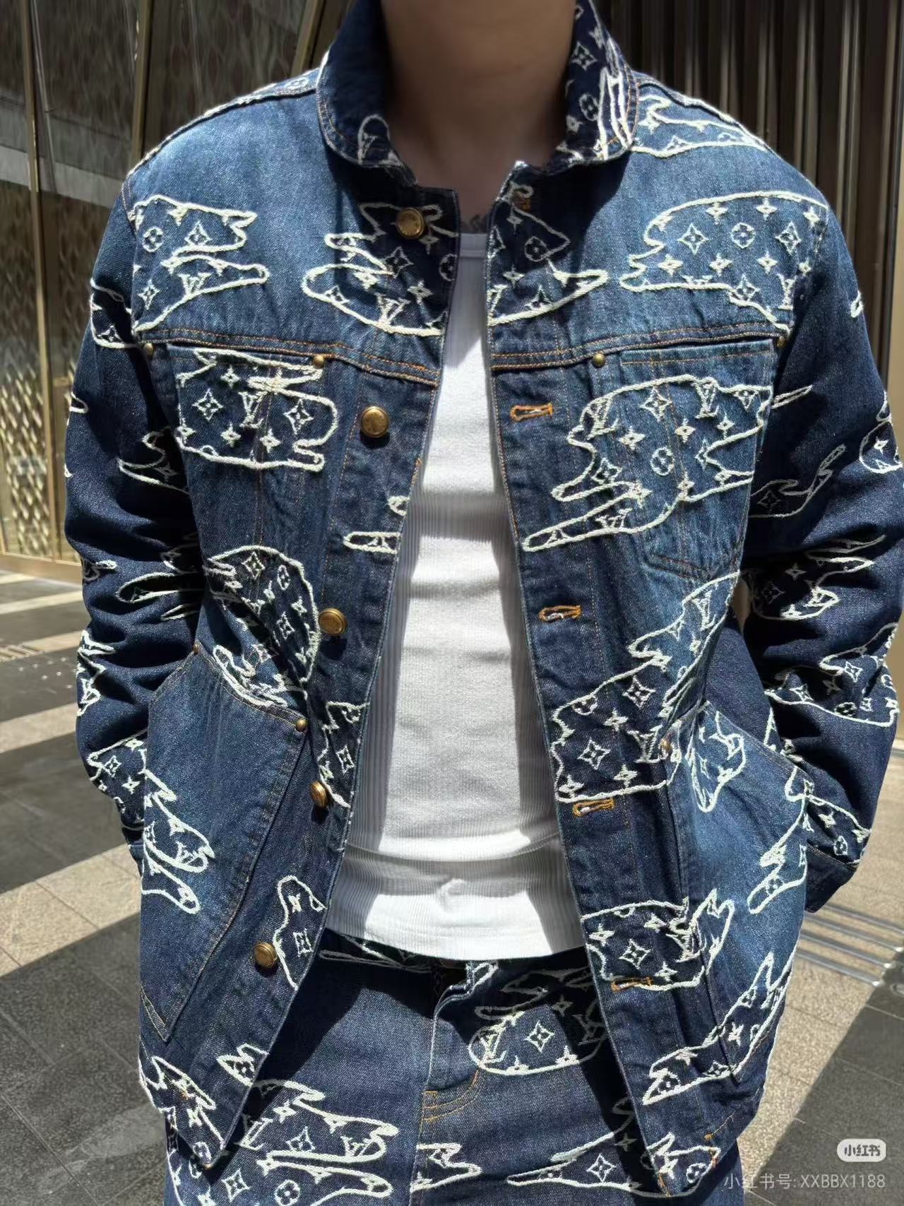 루이비통 청자켓 모노그램 데님 워크웨어 블루종