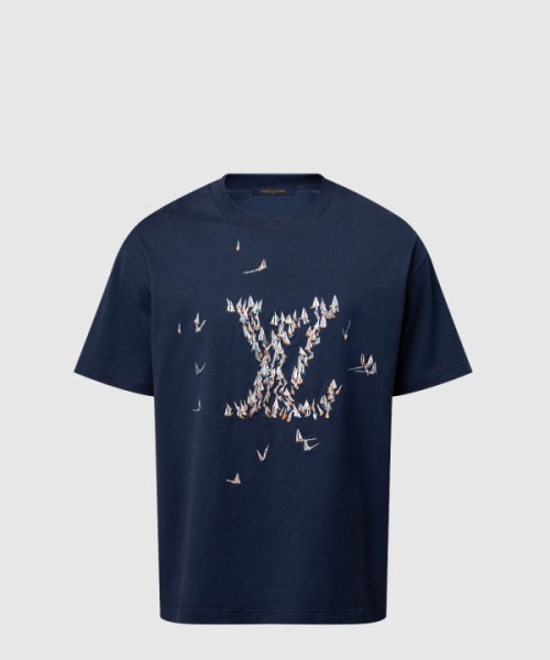 루이비통 엠브로이더드 코튼 티셔츠