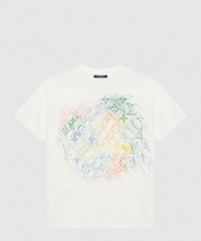 루이비통 프론트 파스텔 모노그램 반팔 티셔츠