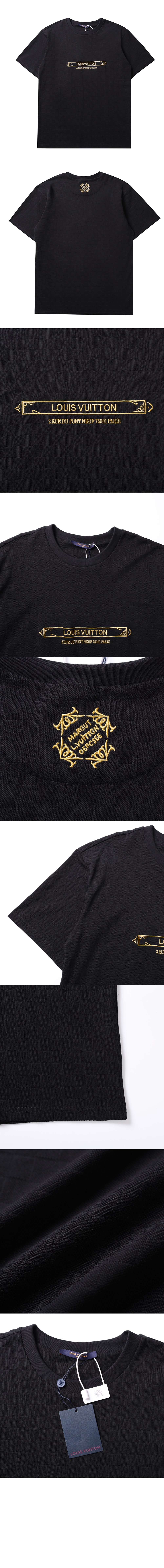 루이비통 엠벨리시드 다미에 피케 티셔츠