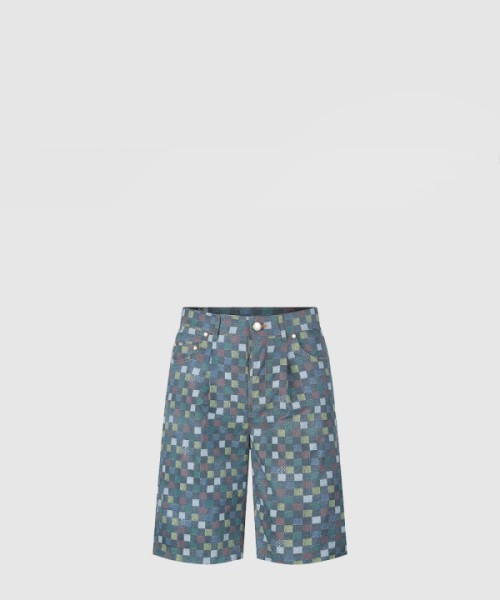 루이비통 다미에 와이드 샴브레이 쇼츠