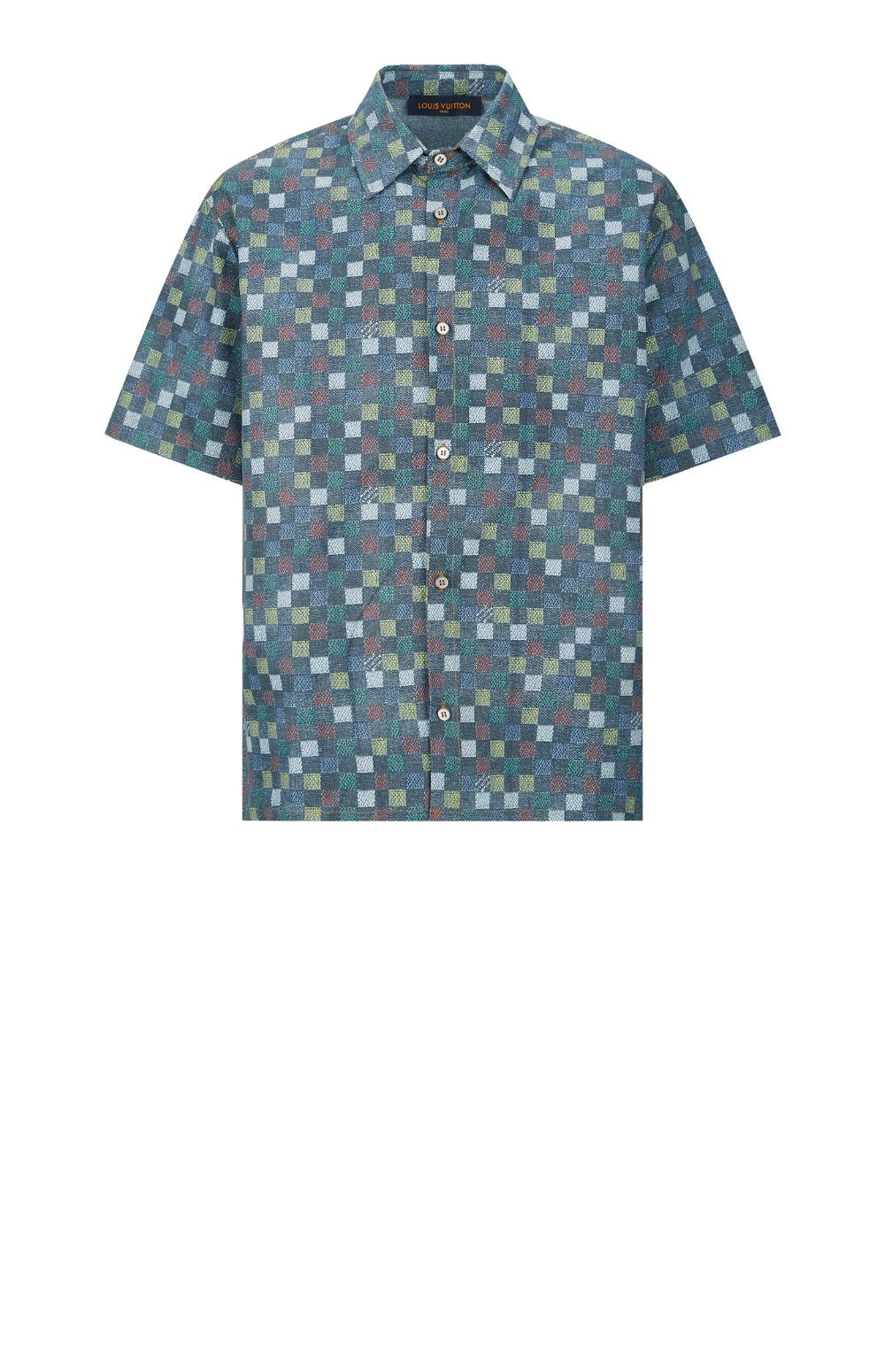 루이비통 다미에 샴브레이 쇼트 슬리브드 셔츠