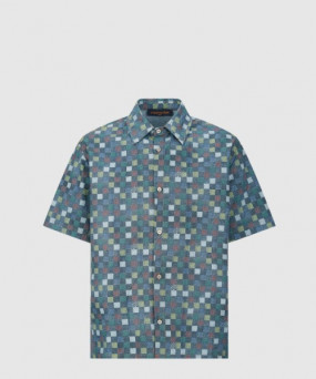 루이비통 다미에 샴브레이 쇼트 슬리브드 셔츠