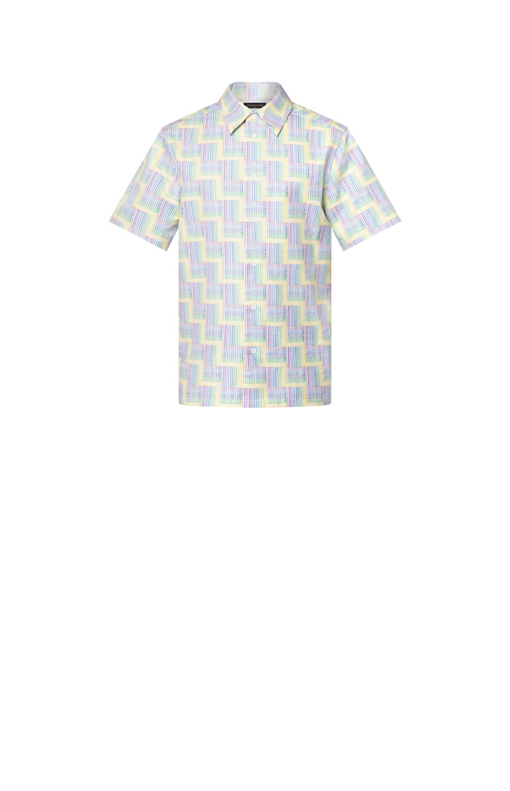 루이비통 그래픽 프린티드 쇼트 슬리브드 셔츠