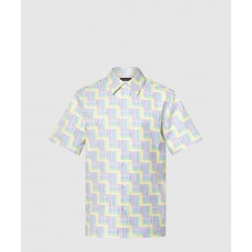 루이비통 그래픽 프린티드 쇼트 슬리브드 셔츠