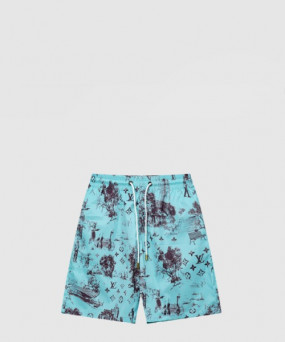 루이비통 프린티드 실크 쇼츠