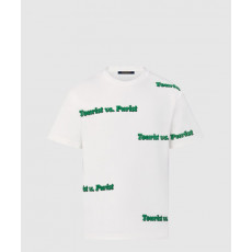 루이비통 로고 프린트 반팔