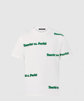 루이비통 로고 프린트 반팔