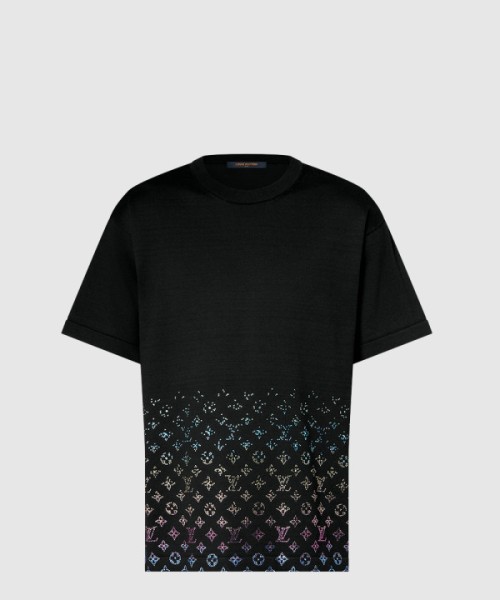 루이비통 모노그램 그라디언트 엠벨리시드 쇼트 슬리브드 크루넥