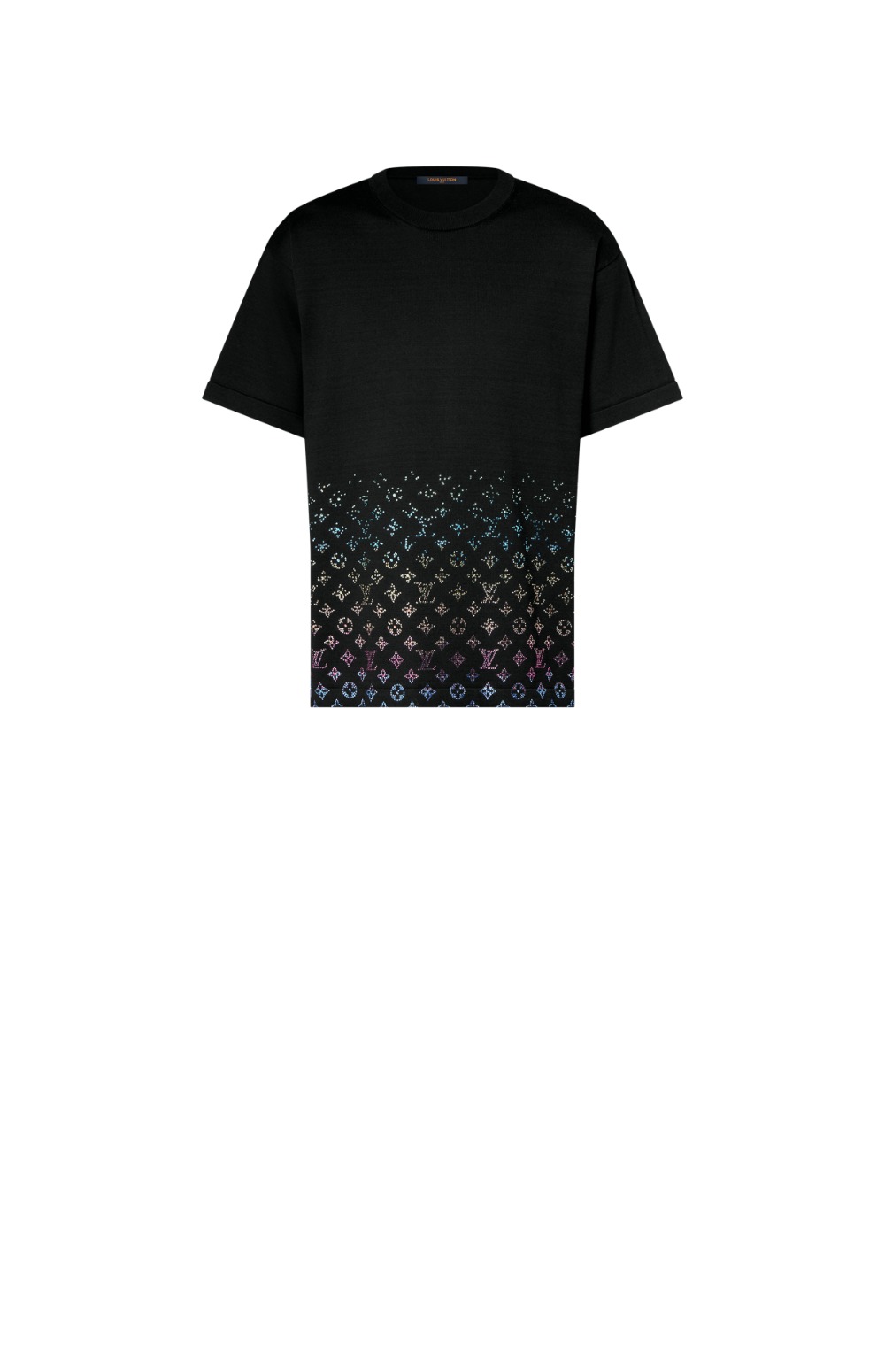 루이비통 모노그램 그라디언트 엠벨리시드 쇼트 슬리브드 크루넥