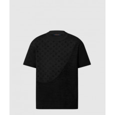 루이비통 그래픽 자카드 쇼트 슬리브드 크루넥