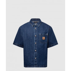 루이비통 시그니처 데님 쇼트 슬리브드 셔츠