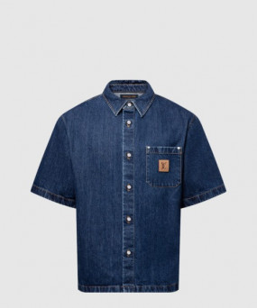 루이비통 시그니처 데님 쇼트 슬리브드 셔츠